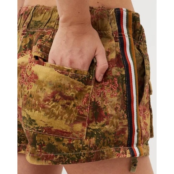 FREE PEOPLE NWOT Printed Waimea Slouchy Short Earth Combo L - Picture 6 of 7